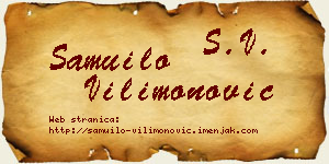Samuilo Vilimonović vizit kartica